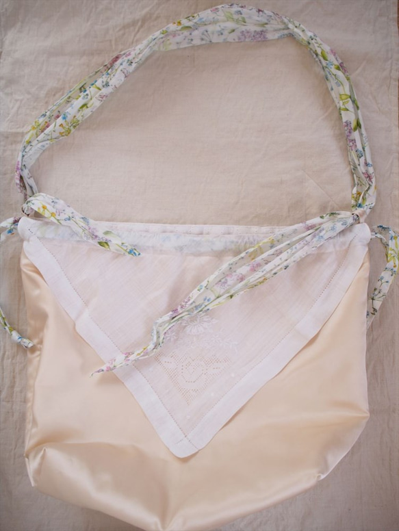 flower ribon pouch (pink) 3枚目の画像