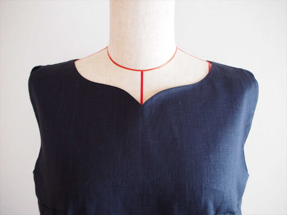 tulip tunic -navy- 4枚目の画像