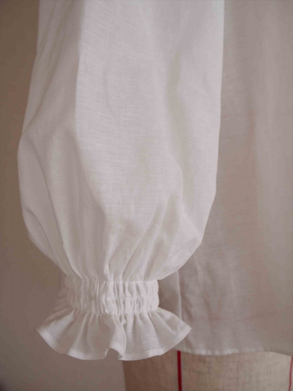 shirring blouse -white- 5枚目の画像