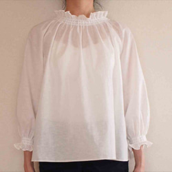 shirring blouse -white- 6枚目の画像