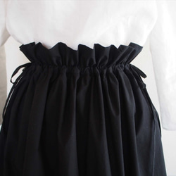 drawstring skirt,black 2枚目の画像