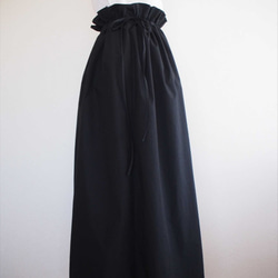 drawstring skirt,black 3枚目の画像