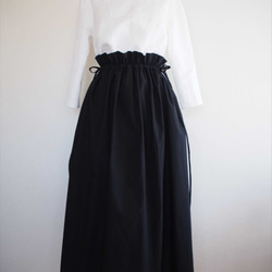 drawstring skirt,black 4枚目の画像