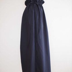 drawstring skirt,navy 2枚目の画像