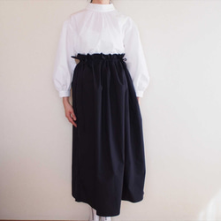 drawstring skirt,navy 6枚目の画像