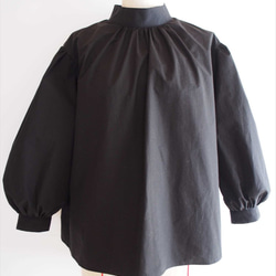 《sale》ブラック・コットンブラウス(Iris -black blouse-) 1枚目の画像