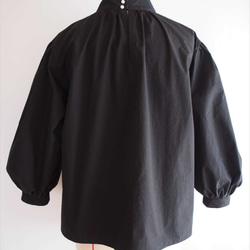 《sale》ブラック・コットンブラウス(Iris -black blouse-) 2枚目の画像