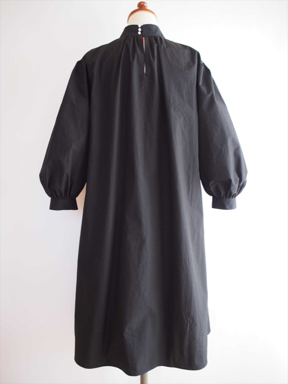 《sale》ブラック・コットンワンピース(Iris -black dress-) 3枚目の画像