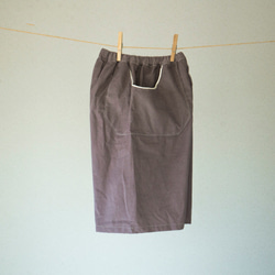 長く着れる子供服／薄紫コーデュロイのキュロットパンツ/ハーフパンツ／短パン／②サイズ（130cm〜150cm） 3枚目の画像