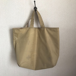 布×ナイロン裏付き  エコbag  カッププリント柄 3枚目の画像