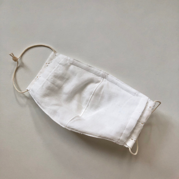 サークルレース 綿 立体マスク 大人用 ノーズフィッター フィルターポケット付き 4枚目の画像