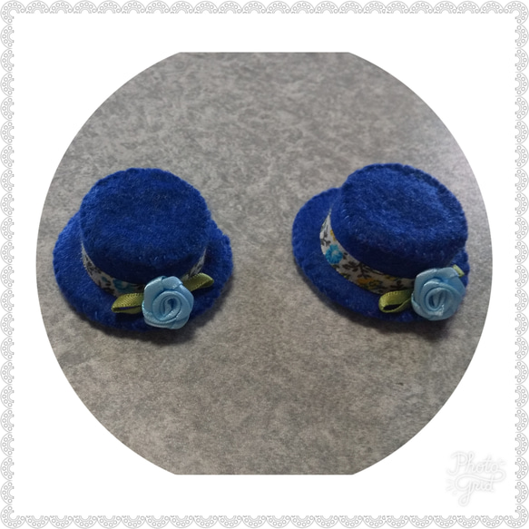 WELCOME hat 2個【かわいい＊ミニ帽子（花）⑦】 4枚目の画像