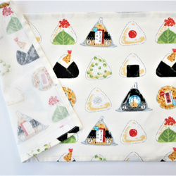 受注製作】横45cmまで《サイズオーダー可》一枚仕立てのおにぎり柄