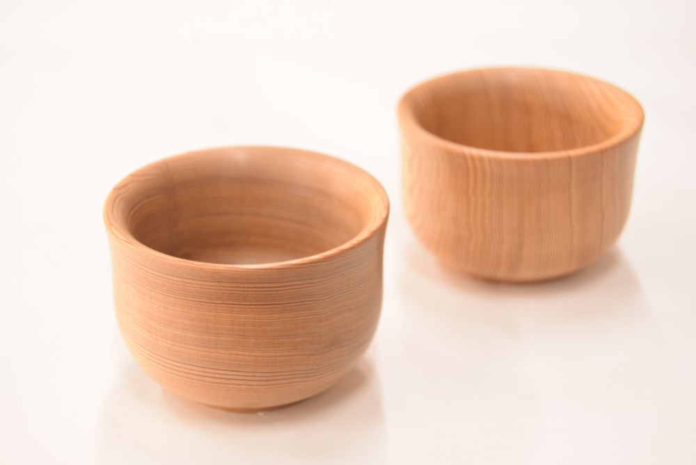 屋久杉のひょうたん徳利と屋久杉のおちょこ