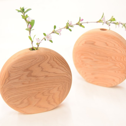 屋久杉 まるりんこ 一輪挿し・花瓶・花器 杉の舎 通販 9249210｜Creema