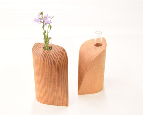 屋久杉 いちりんこ 縦型 一輪挿し・花瓶・花器 杉の舎 通販