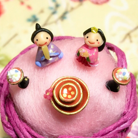 ガラスのまち針 お雛様C