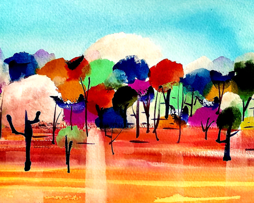 水彩画 風景 原画 インテリアにおすすめ 絵 c66c0f3ff1ddbb718cc319778575f8