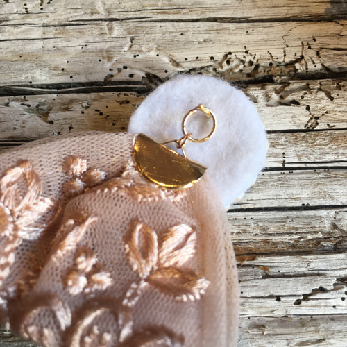 ビーズ刺繍カボション☆パール×チュールリボン｜楽天市場】ビジュー