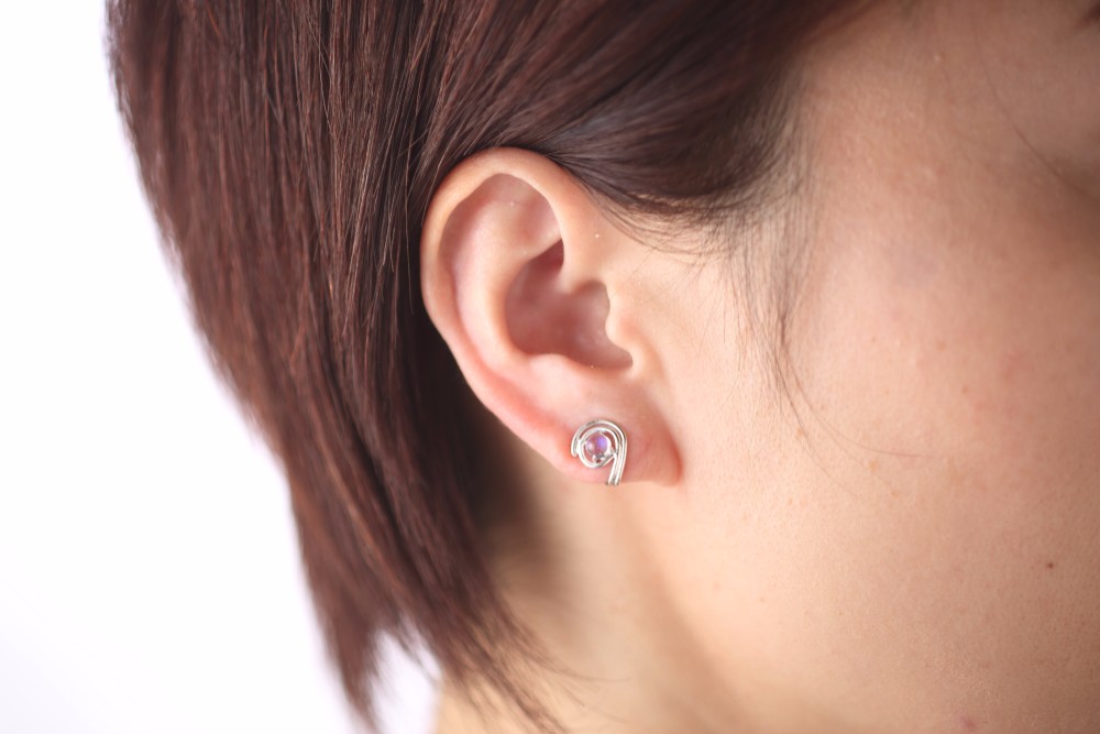 シェル イヤープット ロイヤルブルームーンストーン Shell EP0010-S