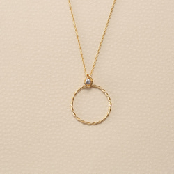 purincess hoop(necklace/K18 coating)　【受注生産】 2枚目の画像