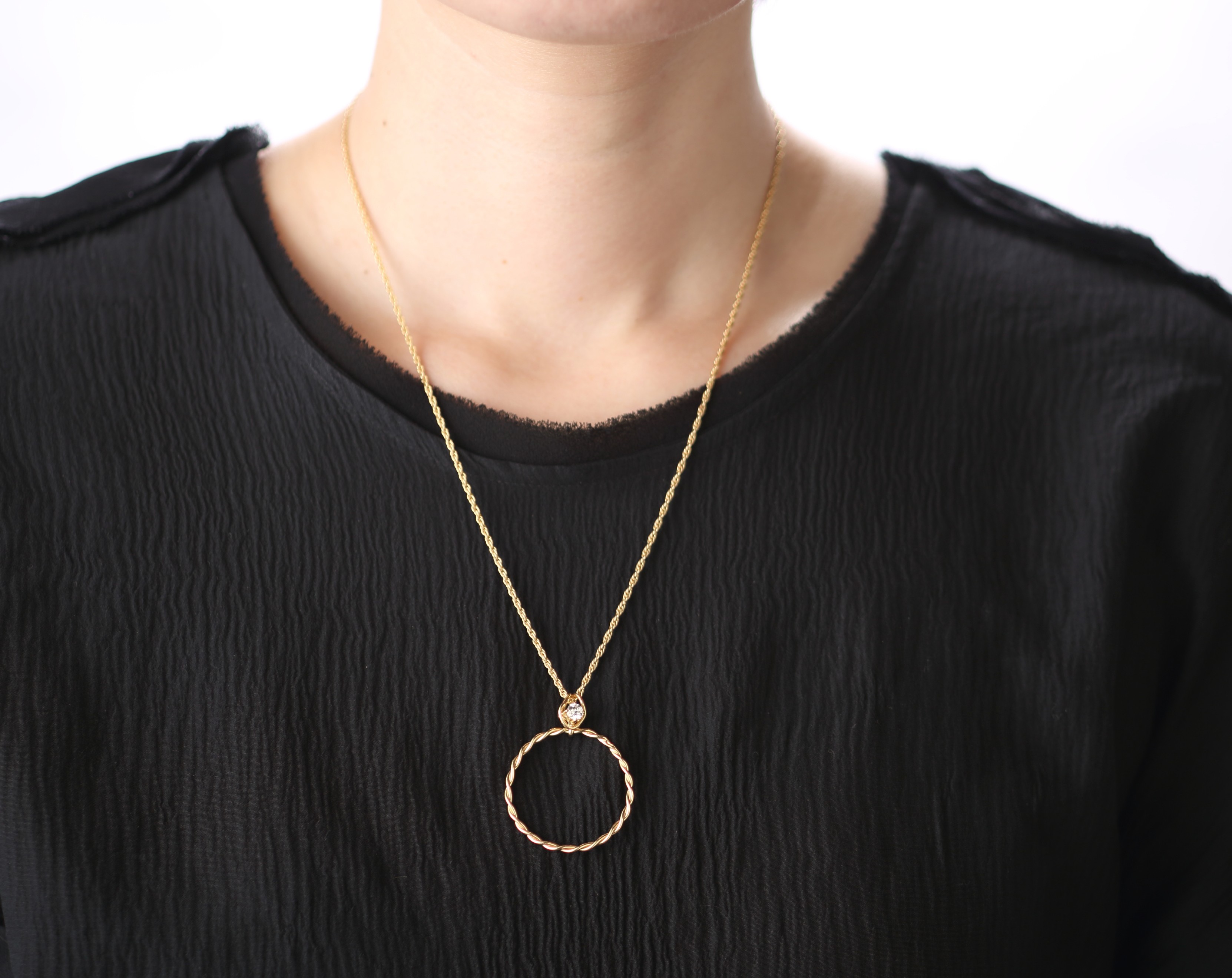 purincess hoop(necklace/K18 coating)　【受注生産】
