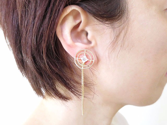 【受注生産】雪の結晶ロング イヤープット ジルコニア EP0210-G