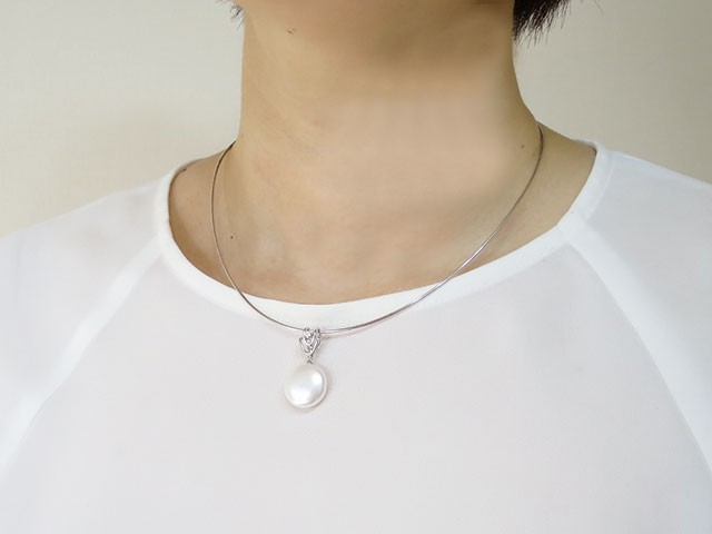 クイーンライト ネックレス 淡水パール（ホワイト） Queen Light NC0090-S