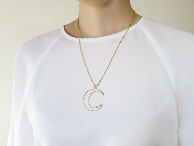三日月 ネックレス Crescent Moon NC0194-G