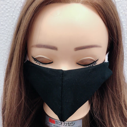 （大）男女兼用 黒マスク2枚セット 2枚目の画像