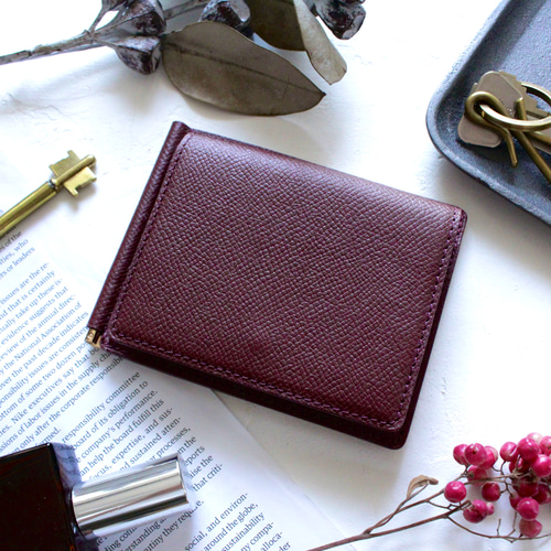 small wallet 【シボ革/ブラック】 三つ折り財布 chi.wata 通販