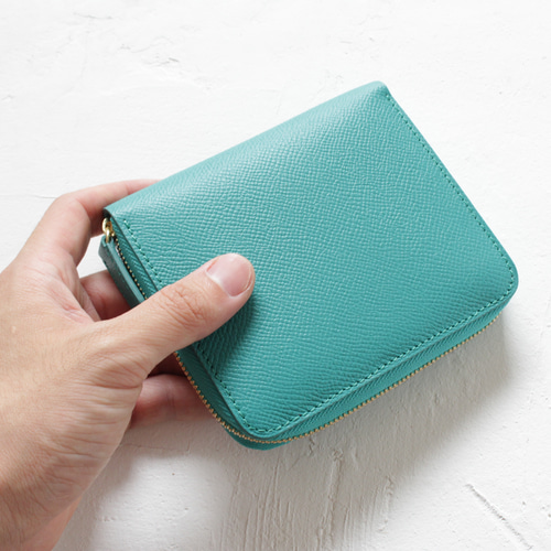 受注製作 】ラウンドファスナー二つ折りウォレット 二つ折り財布