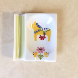 ☆彡再々々販！たまらなくかわいいダーラナホースの食器セット　黄 3枚目の画像