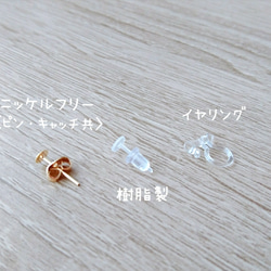 天然石 一粒 ピアス／一粒ピアス／イヤリング／鉱石 4枚目の画像