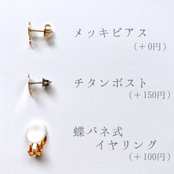 【再販】marble×silver 大ぶりピアス・イヤリング 5枚目の画像