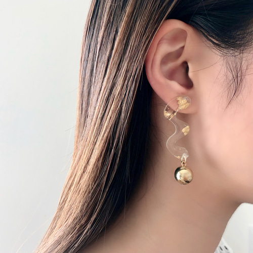 【海外配送可】【送料無料】 k14gf可☆weave (gold) ピアス 大ぶりピアス・イヤリング ピアス