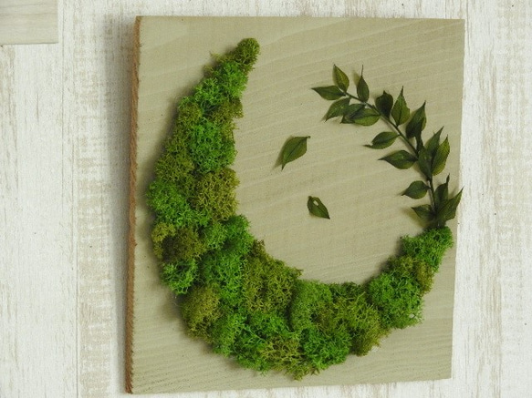 苔の月』◇趣（をかし）～苔アート（壁掛け）～ タペストリー・壁掛け