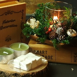 【Creema限定】『森のクリスマスキャンドル』◆聖なる夜を灯すアロマ＆キャンドルホルダー 6枚目の画像