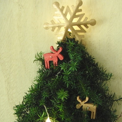 【Creema限定】Antique・Xmasツリー◆　壁掛けのイルミネーション・クリスマスツリー 3枚目の画像