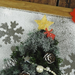 【Creema限定・早割】～雪降るクリスマスツリー（壁掛け）～ 3枚目の画像