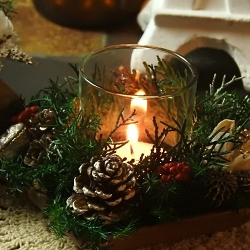   Creating クリスマス キャンドル OSAKA】SOYワックスと精油で作るボタニカル“クリスマスキャンドル”作り