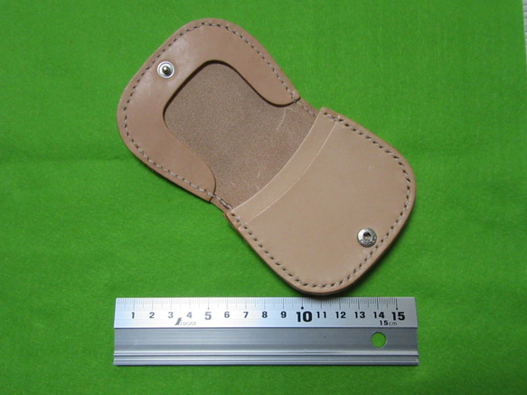 本革　ハンドメイド　馬蹄型コインケース　CC21-28 4枚目の画像