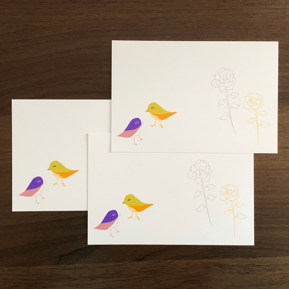 ポストカード 3枚セット『flower birds』 1枚目の画像
