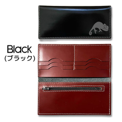 【 カメレオン 】 牛革 極薄 軽量 長財布 スムースレザー カードポケット 財布 6枚目の画像