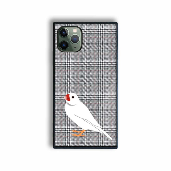 【 文鳥 】 強化ガラス iPhone 耐衝撃 ケース スマホケース スマホカバー TPU バックカバー 10枚目の画像