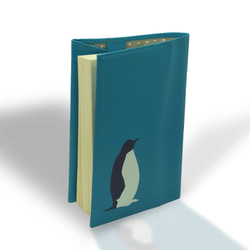文庫サイズ オリジナル レザーブックカバー( ペンギン )　 3枚目の画像