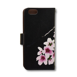 桜 iPhone Android 手帳型 スマホケース 植物 花 雑貨 グッズ 名入れ 6枚目の画像
