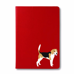 ビーグル 犬 iPad オリジナル レザーケース ペット Air mini Pro 手帳型 カバー タブレット 5枚目の画像