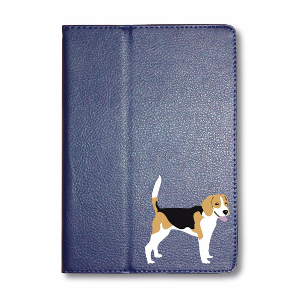 ビーグル 犬 iPad オリジナル レザーケース ペット Air mini Pro 手帳型 カバー タブレット 6枚目の画像