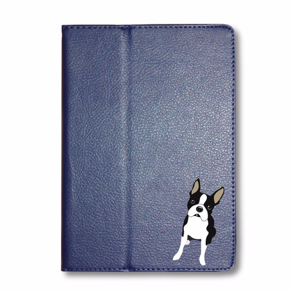 ボストンテリア 犬 iPad オリジナル レザーケース ペット Air mini Pro 手帳型 カバー タブレット 6枚目の画像